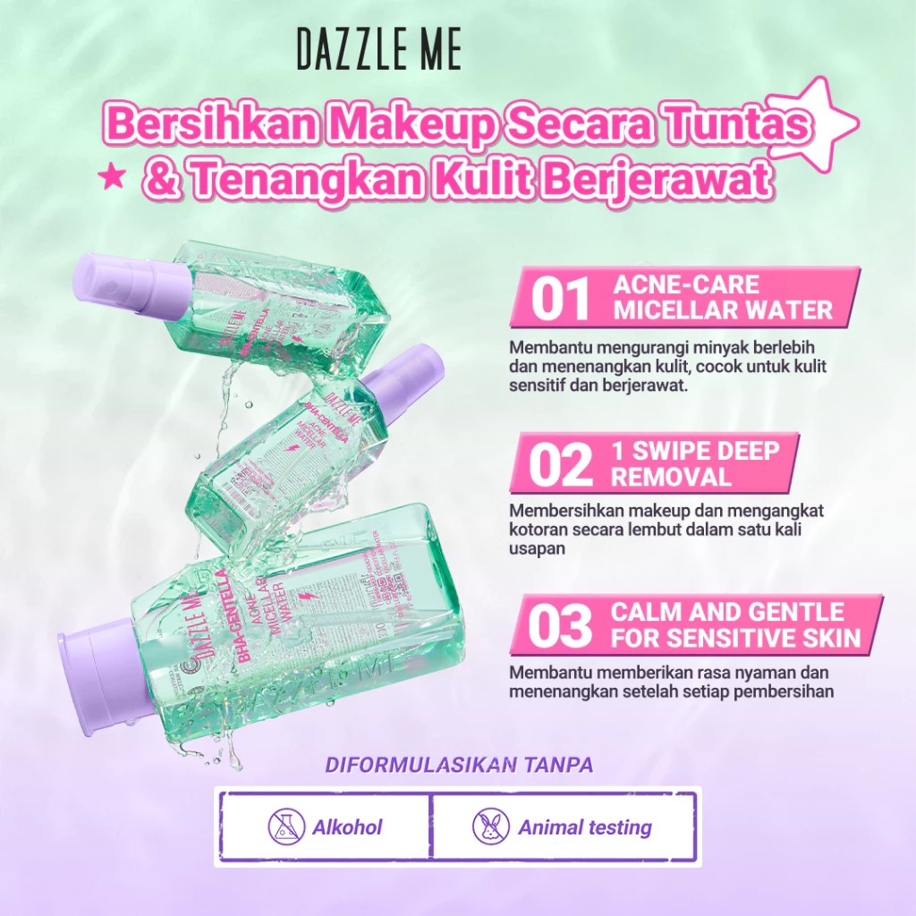 Dazzle Me Micellar Water 80ml - Acne (BHA-Centella)