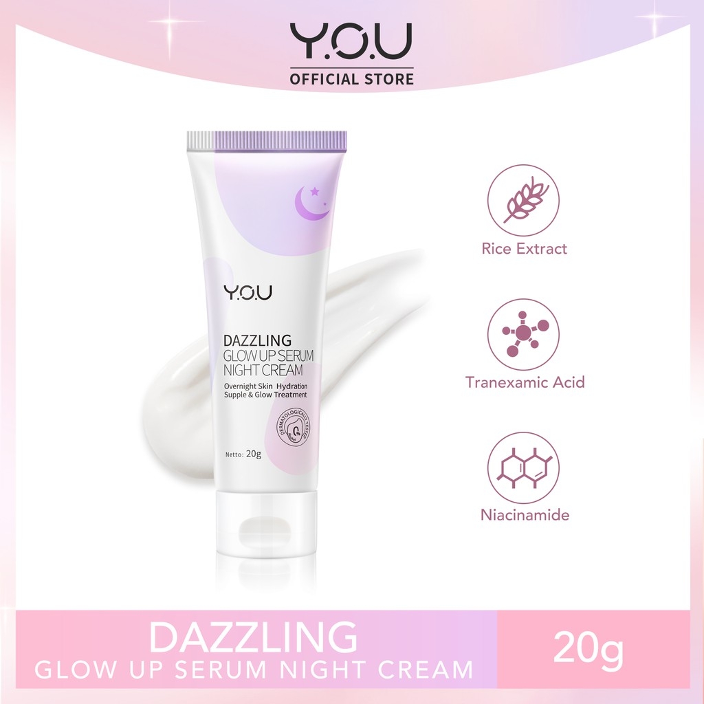 YOU Dazzling Glow Up Serum Night Cream 20gr