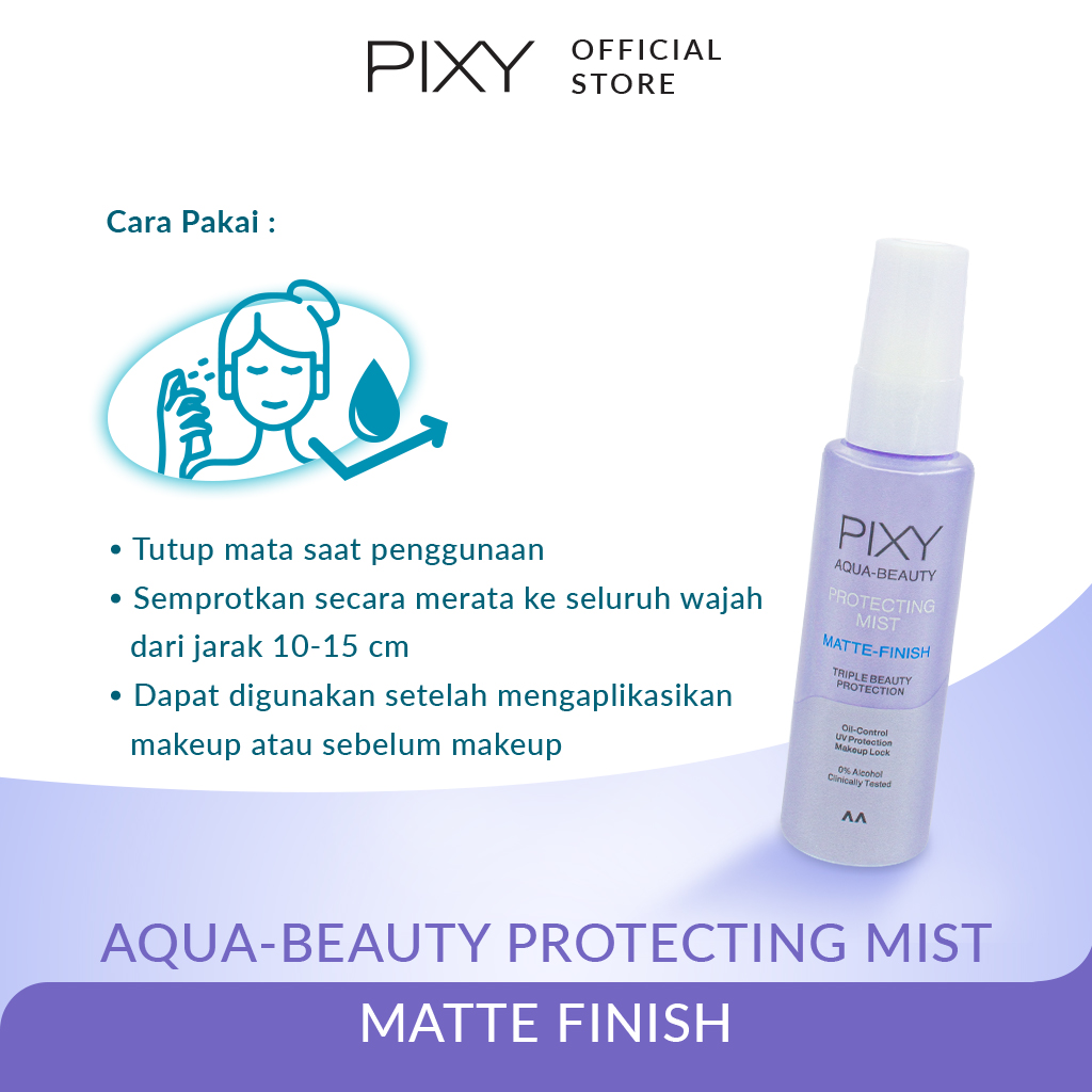 Pixy Aqua Beauty Protecting Mist Matte Finish 60ml (Ungu)