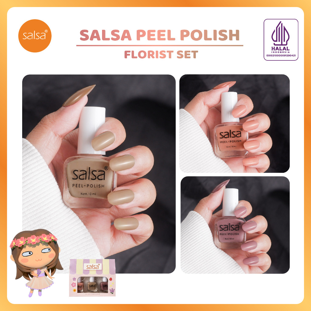 SALSA Kutek Peel Polish (Isi 3pcs) - Florist