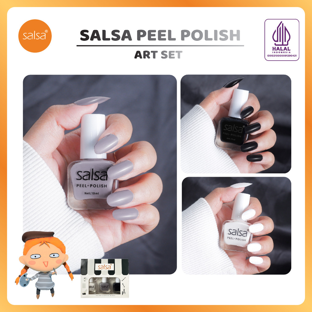 SALSA Kutek Peel Polish (Isi 3pcs) - Art