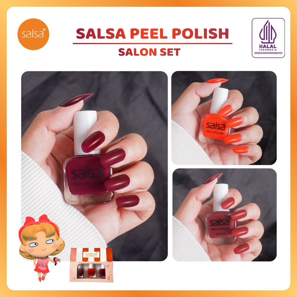 SALSA Kutek Peel Polish (Isi 3pcs) - Salon