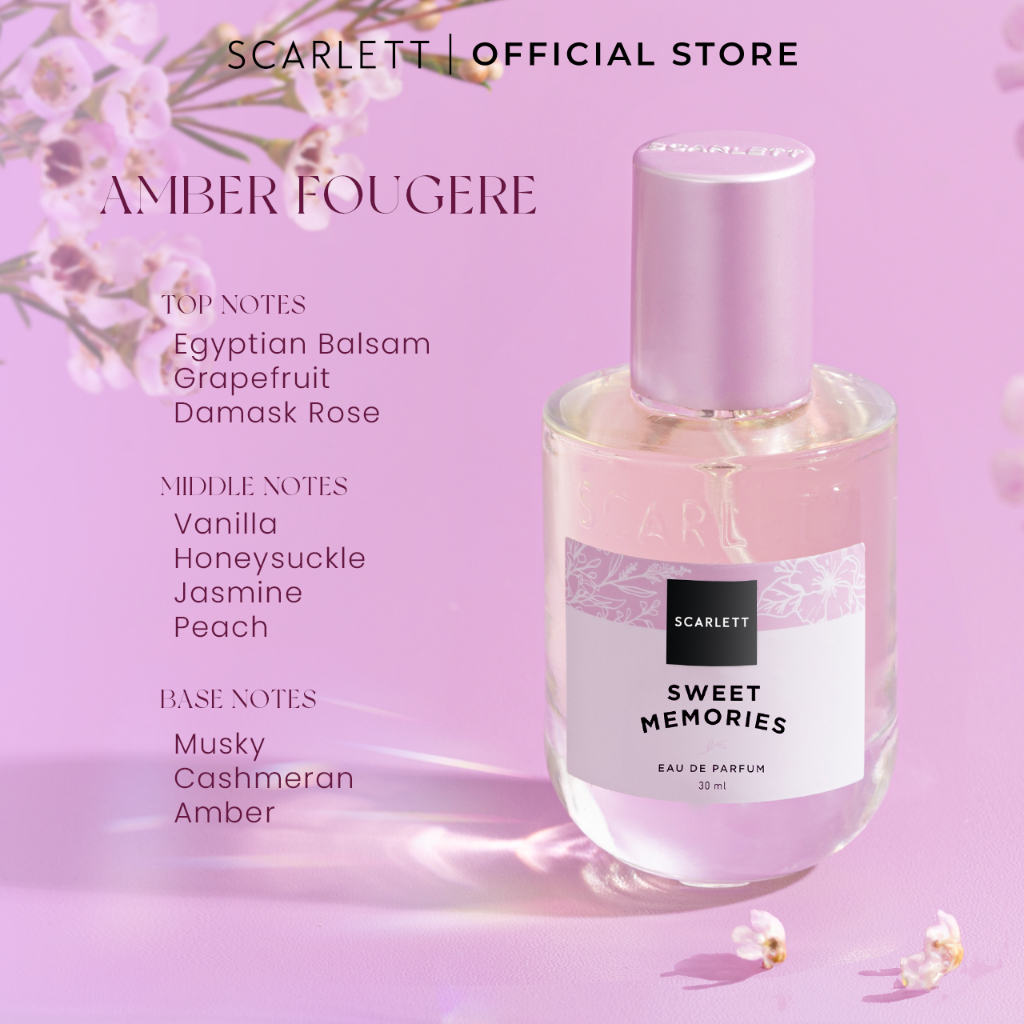 Scarlett Whitening Eau De Parfum 30ml - Sweet Memories Scarlett Whitening Eau De Parfum 30ml - Sweet Memories