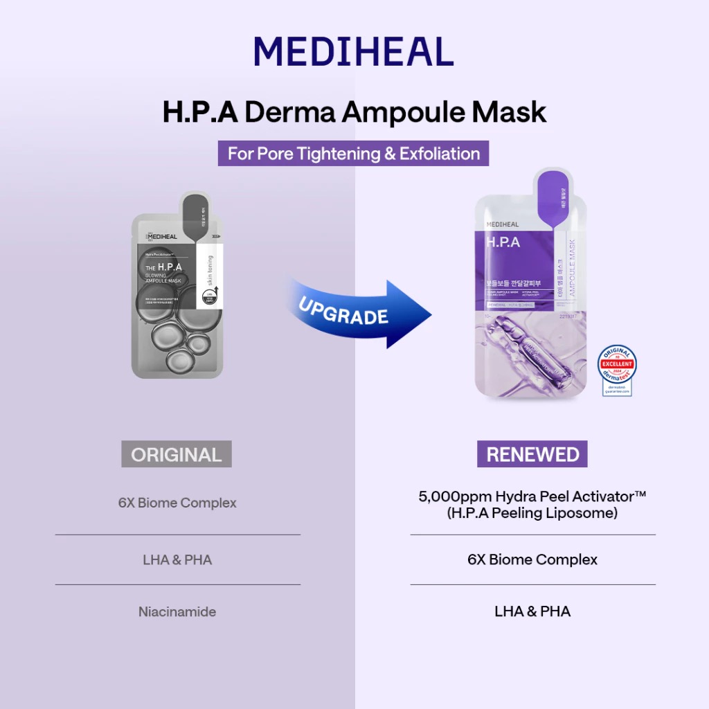 Mediheal Derma Ampoule Mask - H.P.A Peeling Shot (Ungu)