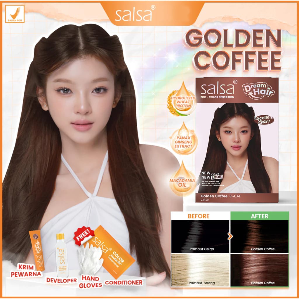 SALSA Dream Hair Pro Color Sensation - Golden Coffee (4.34)