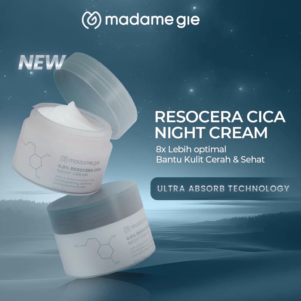 Madame Gie 0.5% Resocera Brightening Night Cream 10gr