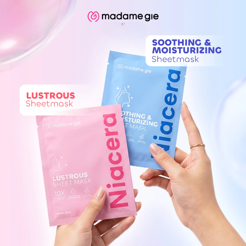 Madame Gie Niacera Sheet Mask 25ml - Soothing Moisturizing (BIRU)