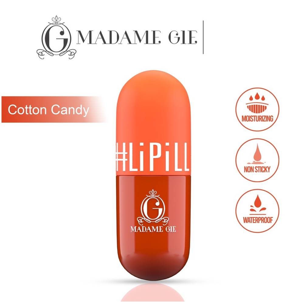 Madame Gie Lipill Cotton Candy - Lip Tint Kapsul *