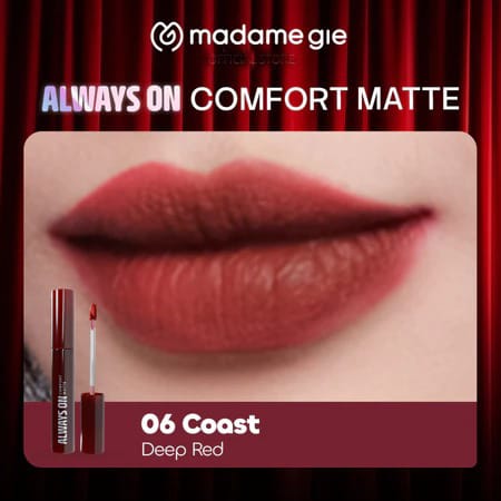 Madame Gie Always On Comfort Matte Lip Cream 2.2gr - 06 Coast Madame Gie Always On Comfort Matte Lip Cream 2.2gr - 06 Coast
