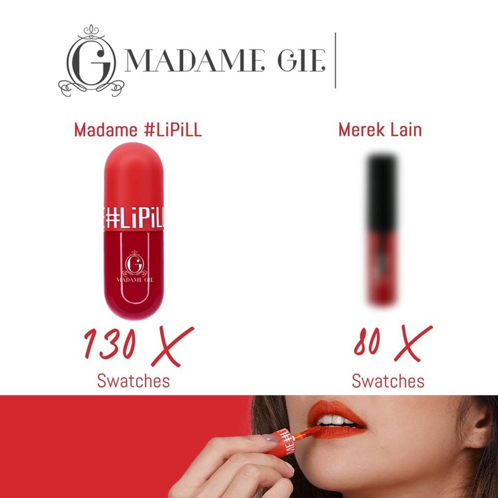 Madame Gie Lipill Sweet Cherry - Lip Tint Kapsul