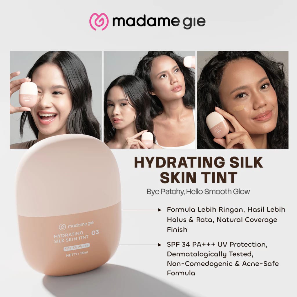 Madame Gie Hydrating Silk Skin Tint SPF34 PA+++ 15ml - 03 Medium Neutral