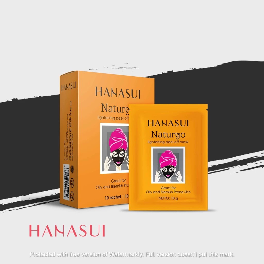(PAKET ISI 10) Hanasui NATURGO BLACK Peel Off Mask 10gr (Komedo)