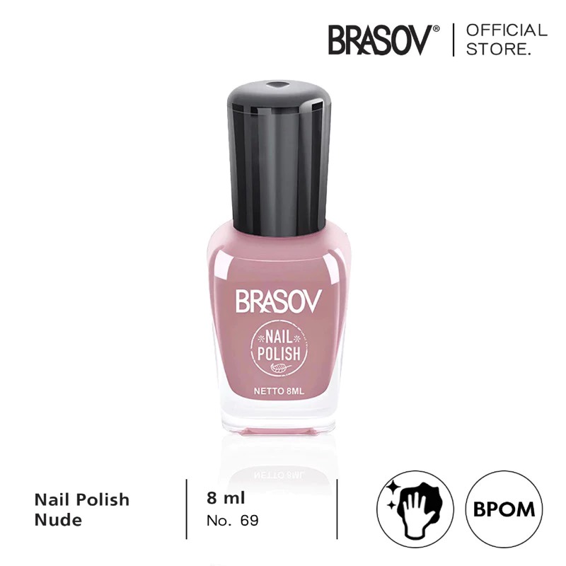 Brasov Nail Polish Nude 8ml (Cat Kuku / Kutek) - 69