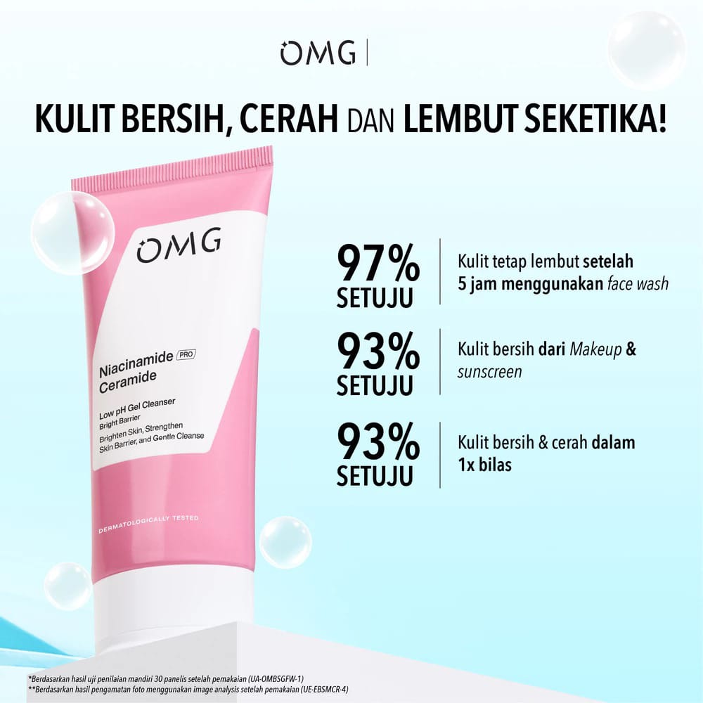 Oh My Glam Low pH Gel Cleanser 70ml - Niacinamide Pro Ceramide (OMG)