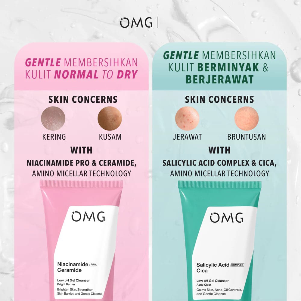 Oh My Glam Low pH Gel Cleanser 70ml - Niacinamide Pro Ceramide (OMG)