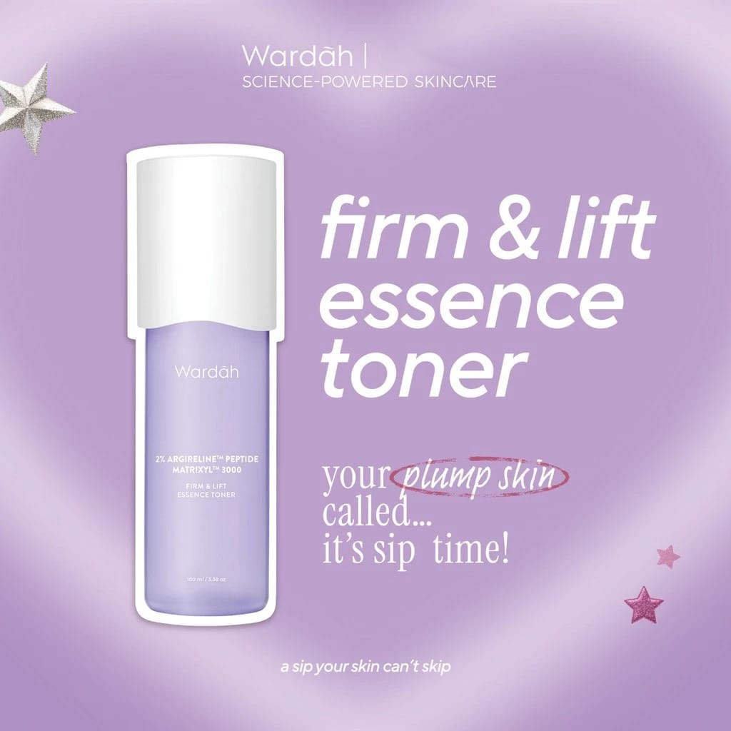 Wardah Renew You Argireline Peptide Matrixyl 3000 Firm & Lift Essence Toner 100ml