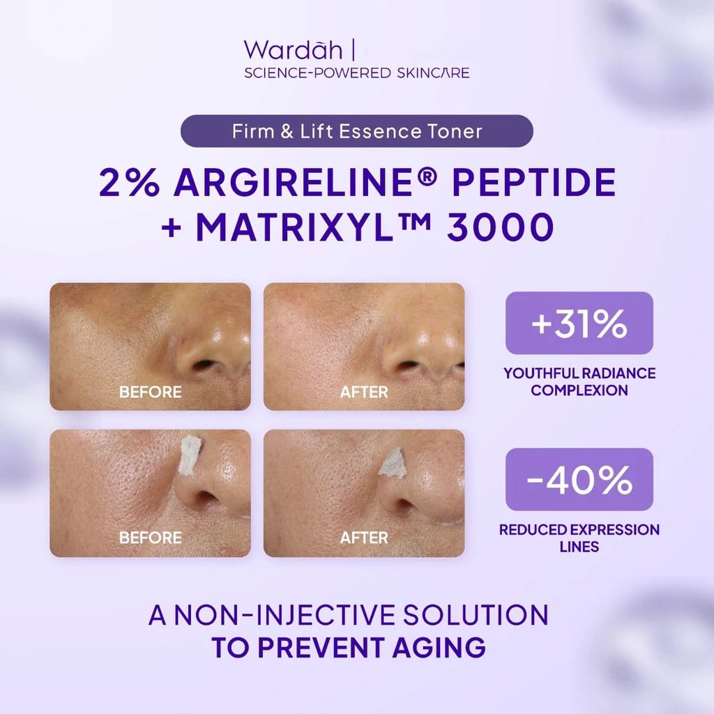Wardah Renew You Argireline Peptide Matrixyl 3000 Firm & Lift Essence Toner 100ml
