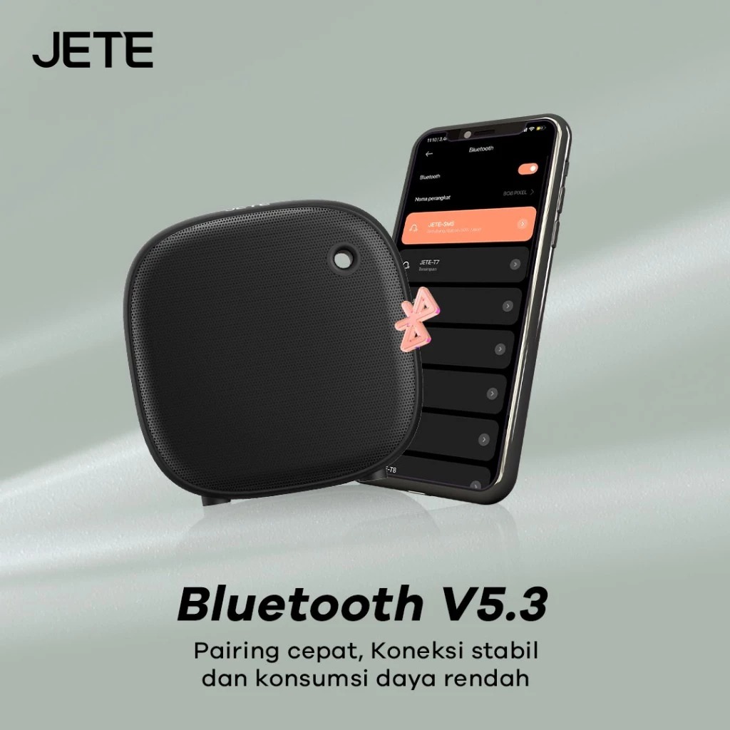 JETE Speaker Bluetooth - SM5 Black (5W)