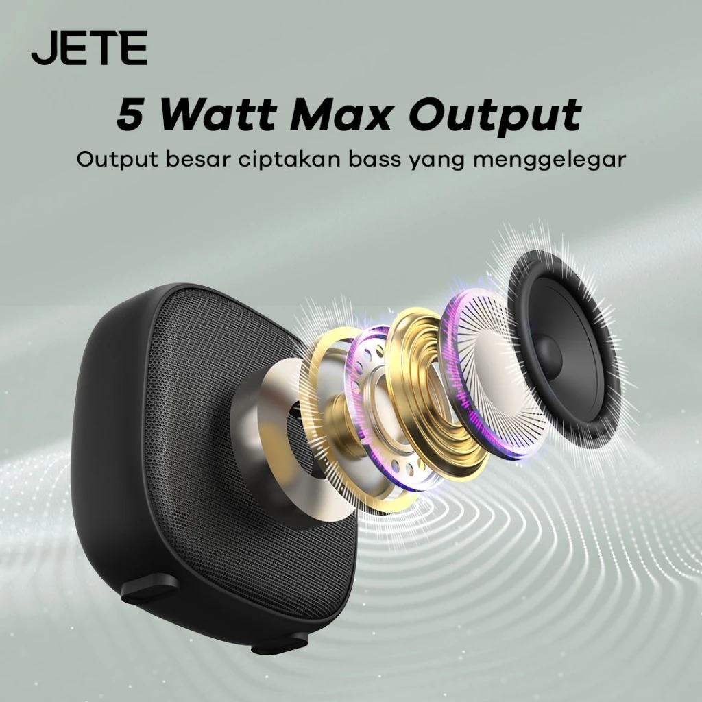 JETE Speaker Bluetooth - SM5 Black (5W)