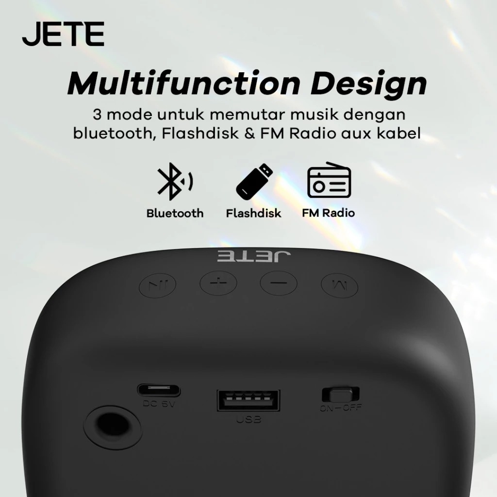 JETE Speaker Bluetooth - SM5 Black (5W)