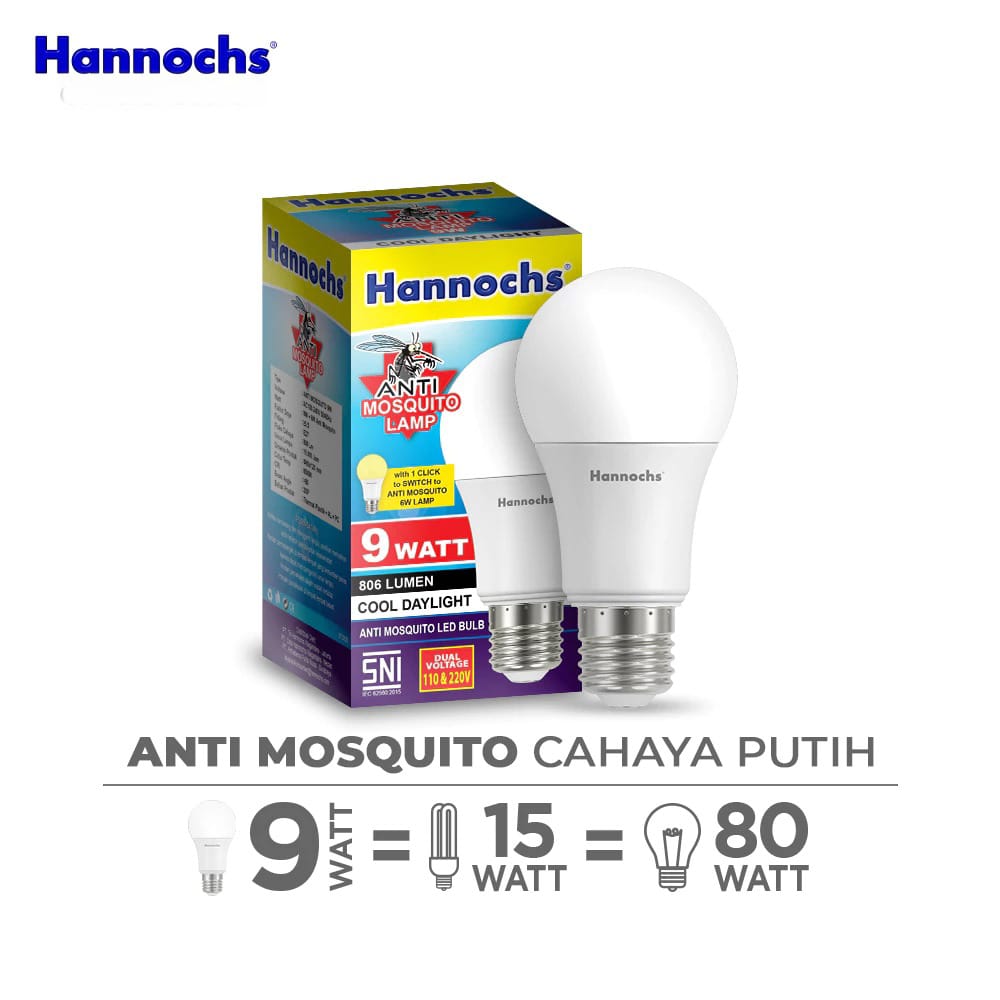 Hannochs Lampu LED Anti Mosquito - 9Watt (9W) CDL Hannochs Lampu LED Anti Mosquito - 9Watt (9W) CDL