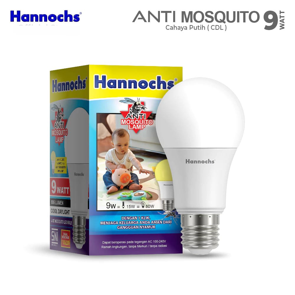 Hannochs Lampu LED Anti Mosquito - 9Watt (9W) CDL Hannochs Lampu LED Anti Mosquito - 9Watt (9W) CDL