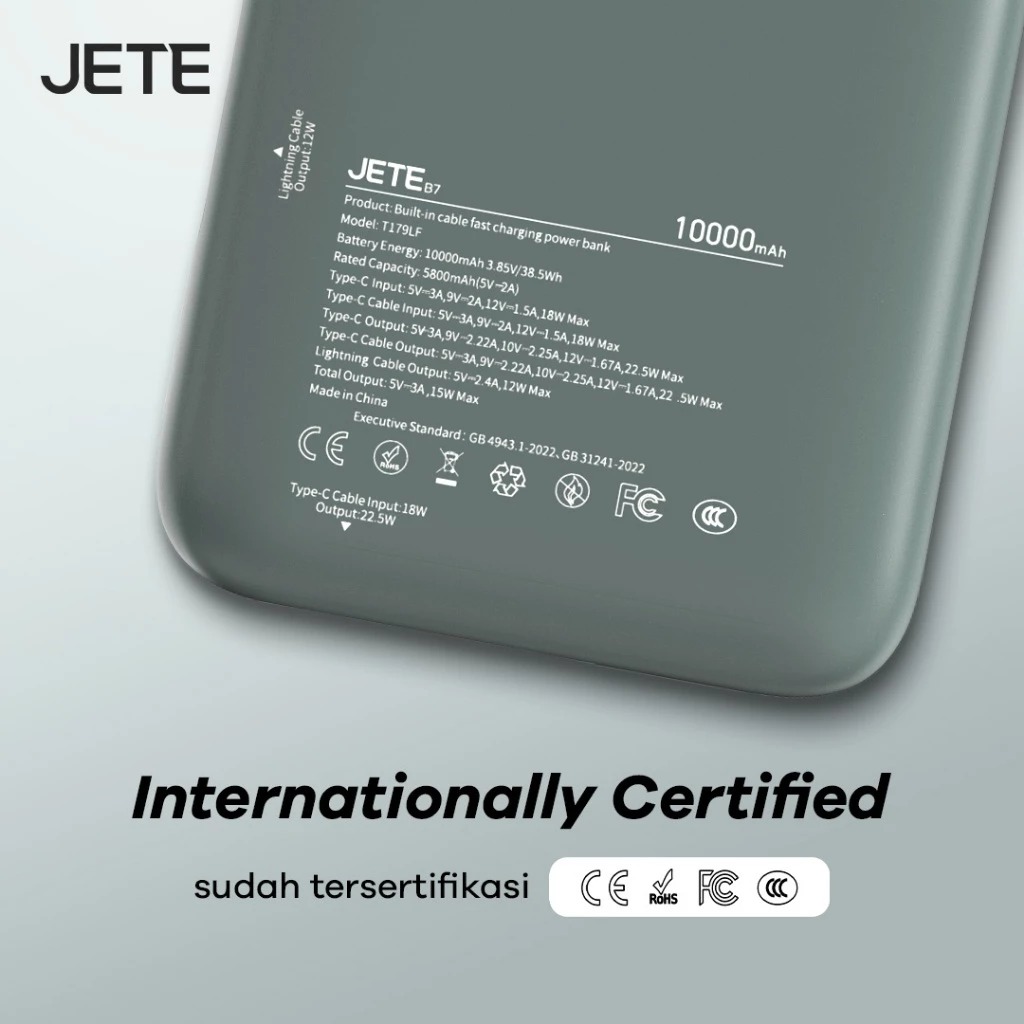 JETE Powerbank B7 Series 10000 mAh