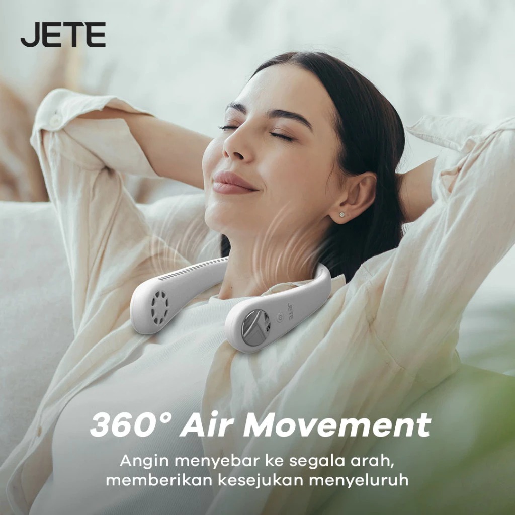 JETE NF1 Portable Neck Fan with 3 Speed (Kipas Angin Leher Portable)