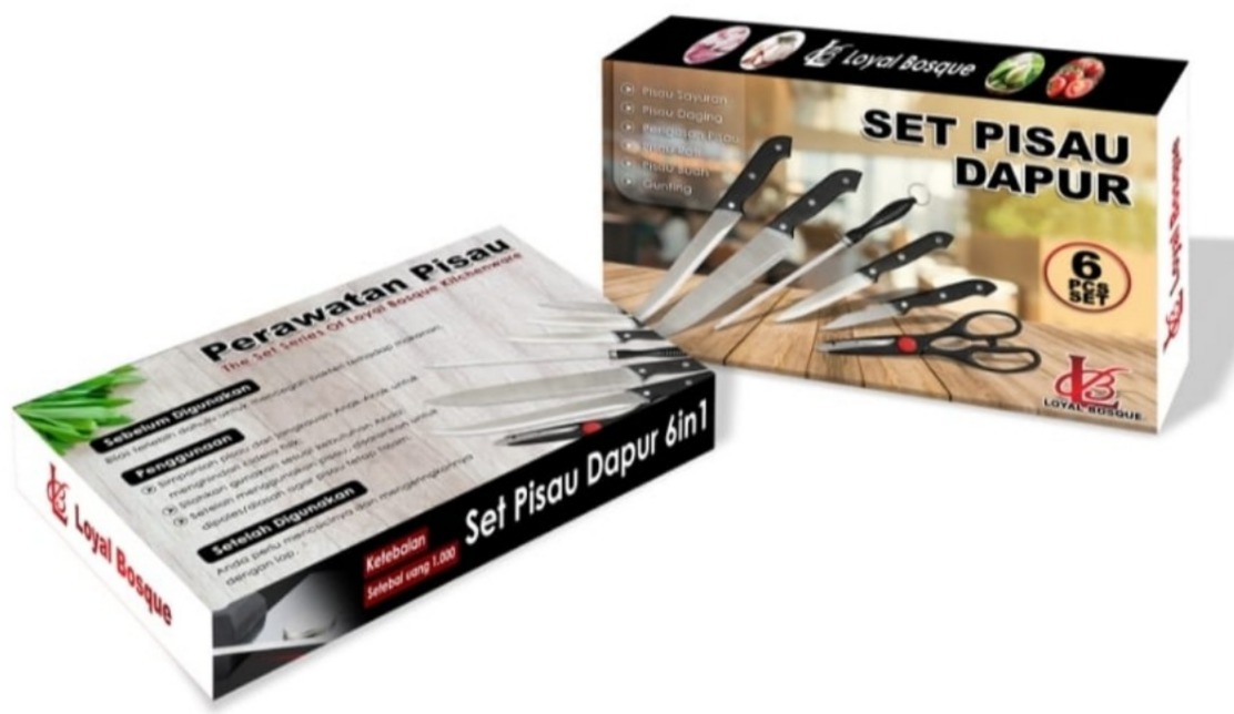 Pisau Dapur Stainless Set 6in1 Pisau Dapur Stainless Set 6in1