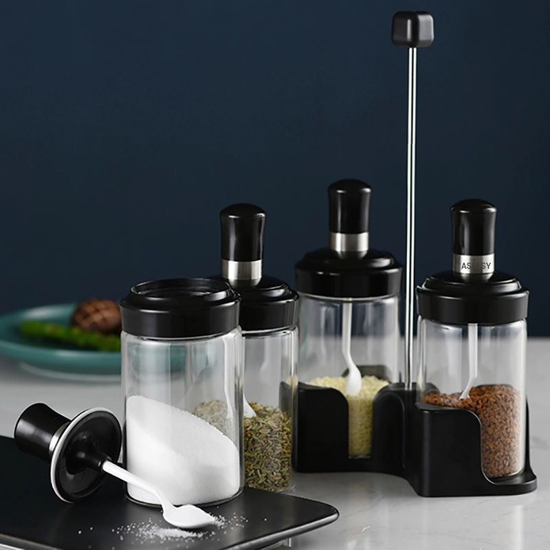 Botol Tempat Bumbu dengan Tutup Sendok Praktis