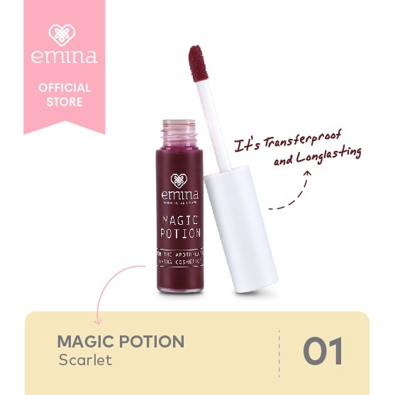 Emina Magic Potion Lip Tint 5,5ml - 01 Scarlet Emina Magic Potion Lip Tint 5,5ml - 01 Scarlet
