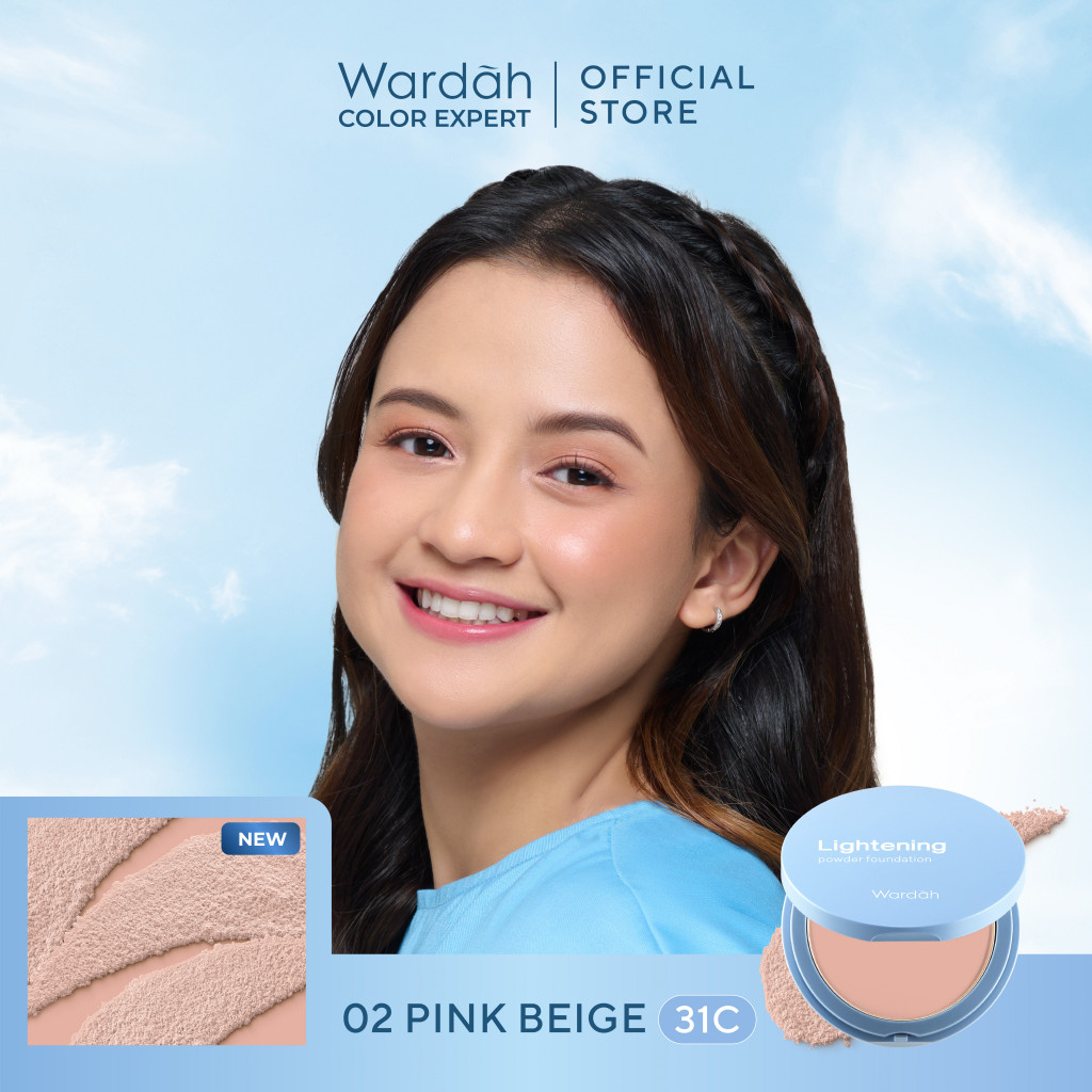 Wardah Lightening Powder Foundation Light Feel 12gr 02 Pink Beige (31C) Wardah Lightening Powder Foundation Light Feel 12gr 02 Pink Beige (31C)