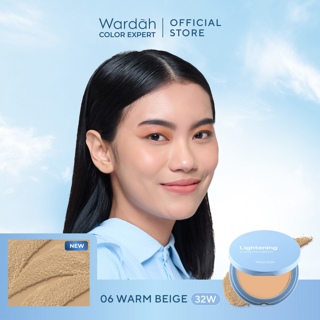 Wardah Lightening Powder Foundation Light Feel 12gr 06 Warm Beige (32W) Wardah Lightening Powder Foundation Light Feel 12gr 06 Warm Beige (32W)