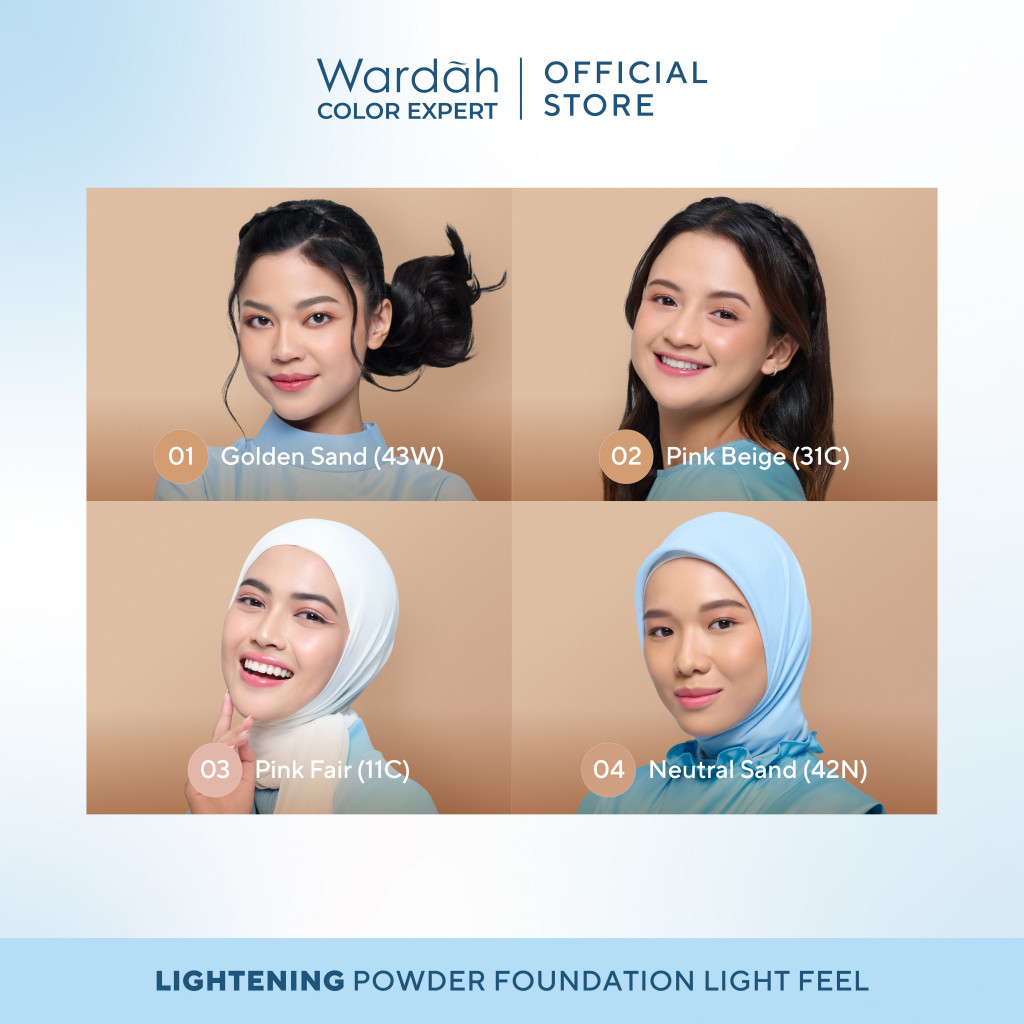 Wardah Lightening Powder Foundation Light Feel 12gr 06 Warm Beige (32W)
