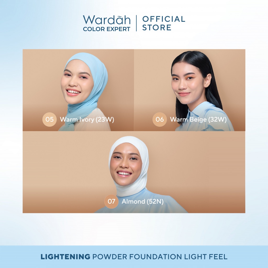Wardah Lightening Powder Foundation Light Feel 12gr REFILL 04 Neutral Sand (42N)