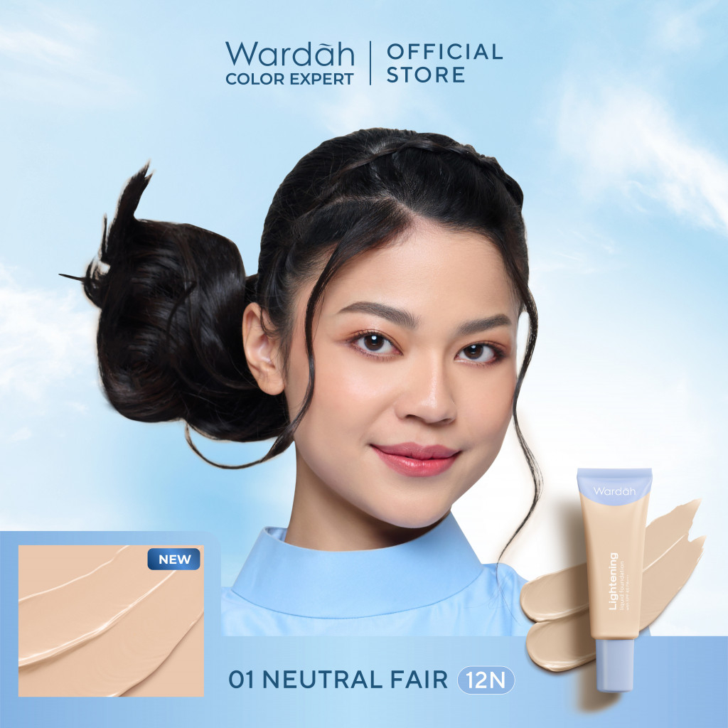 Wardah Lightening Liquid Foundation 25ml - 01 Neutral Fair (12N) Wardah Lightening Liquid Foundation 25ml - 01 Neutral Fair (12N)