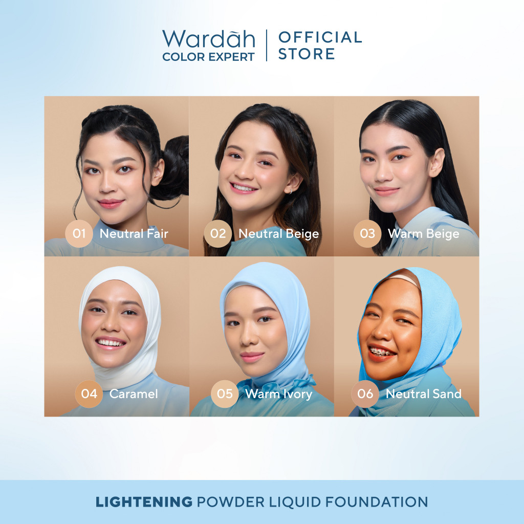 Wardah Lightening Liquid Foundation 25ml - 03 Warm Beige (32W)
