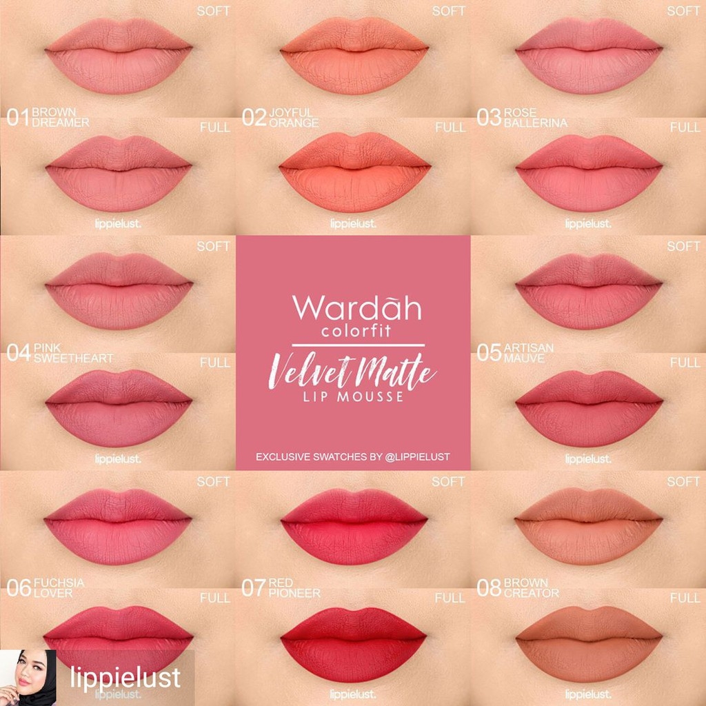 Wardah Colorfit Velvet Matte Lip Mousse 06 Fuchsia Lover