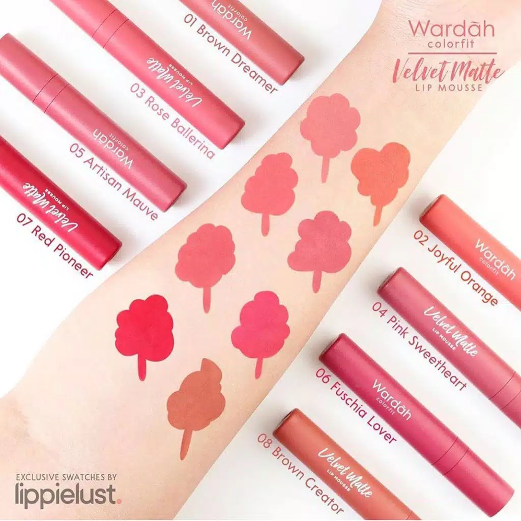 Wardah Colorfit Velvet Matte Lip Mousse 07 Red Pioneer