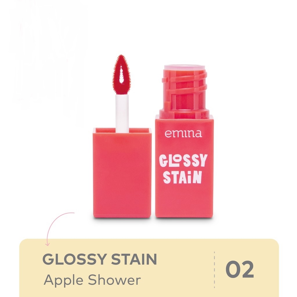 Emina Glossy Stain Liptint 3g - 02 Apple Shower Emina Glossy Stain Liptint 3g - 02 Apple Shower