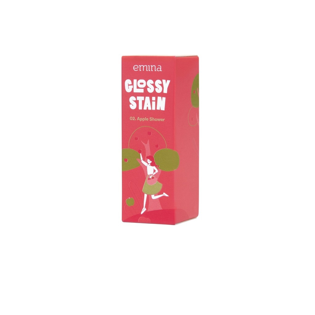 Emina Glossy Stain Liptint 3g - 02 Apple Shower Emina Glossy Stain Liptint 3g - 02 Apple Shower