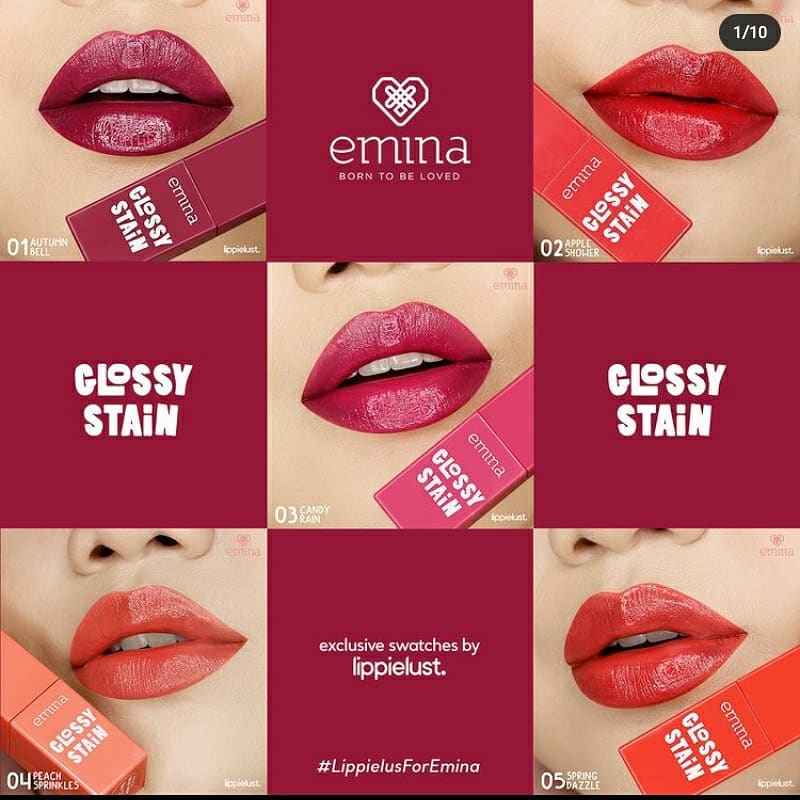 Emina Glossy Stain Liptint 3g - 02 Apple Shower Emina Glossy Stain Liptint 3g - 02 Apple Shower