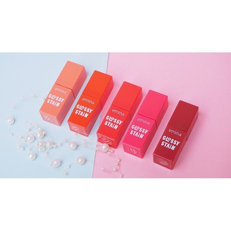 Emina Glossy Stain Liptint 3g - 02 Apple Shower Emina Glossy Stain Liptint 3g - 02 Apple Shower