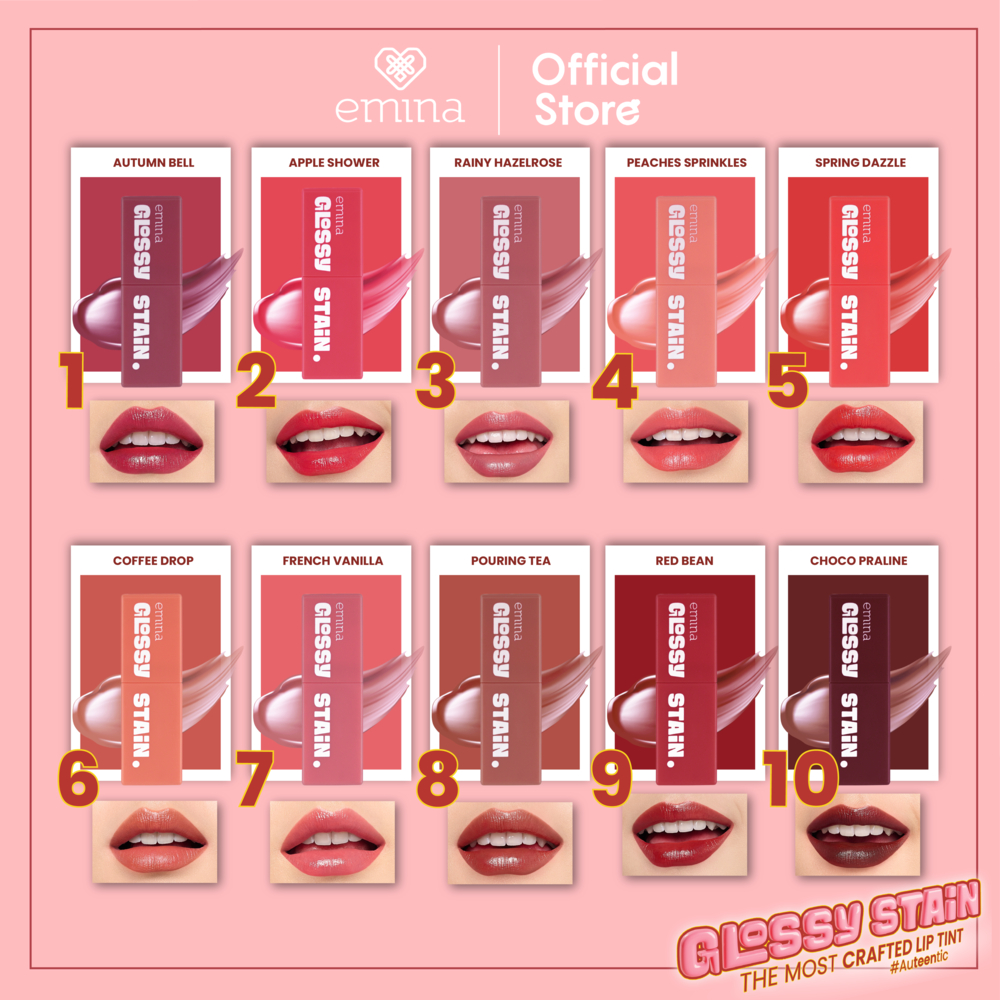 Emina Glossy Stain Liptint 3g - 03 Rainy Hazelrose Emina Glossy Stain Liptint 3g - 03 Rainy Hazelrose