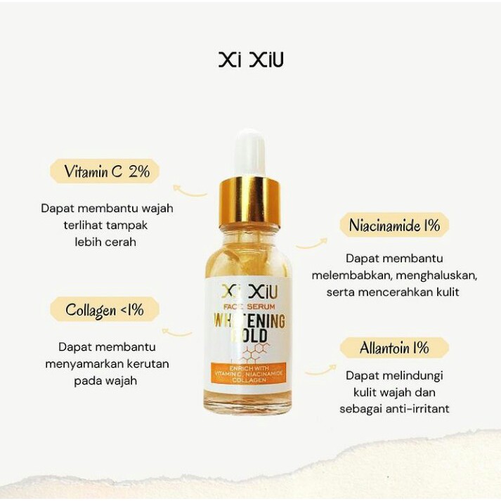 Xi Xiu Face Serum Whitening Gold 20ml Xi Xiu Face Serum Whitening Gold 20ml