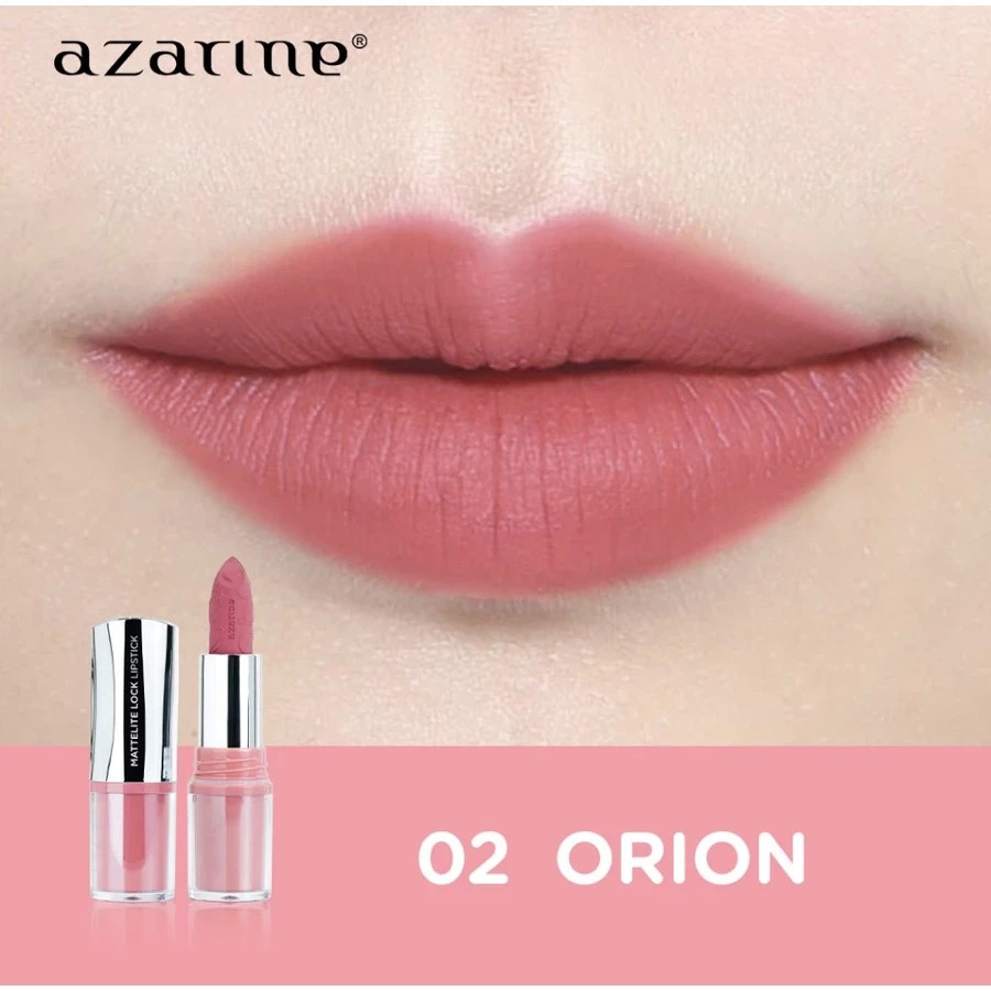 Azarine Mattelite Lock Lipstick 4gr - 02 Orion Azarine Mattelite Lock Lipstick 4gr - 02 Orion