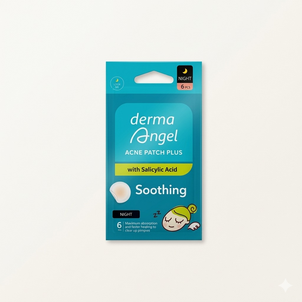 Derma Angel Acne Patch Plus With Salicylic Acid - Soothing Night 6s (Malam)