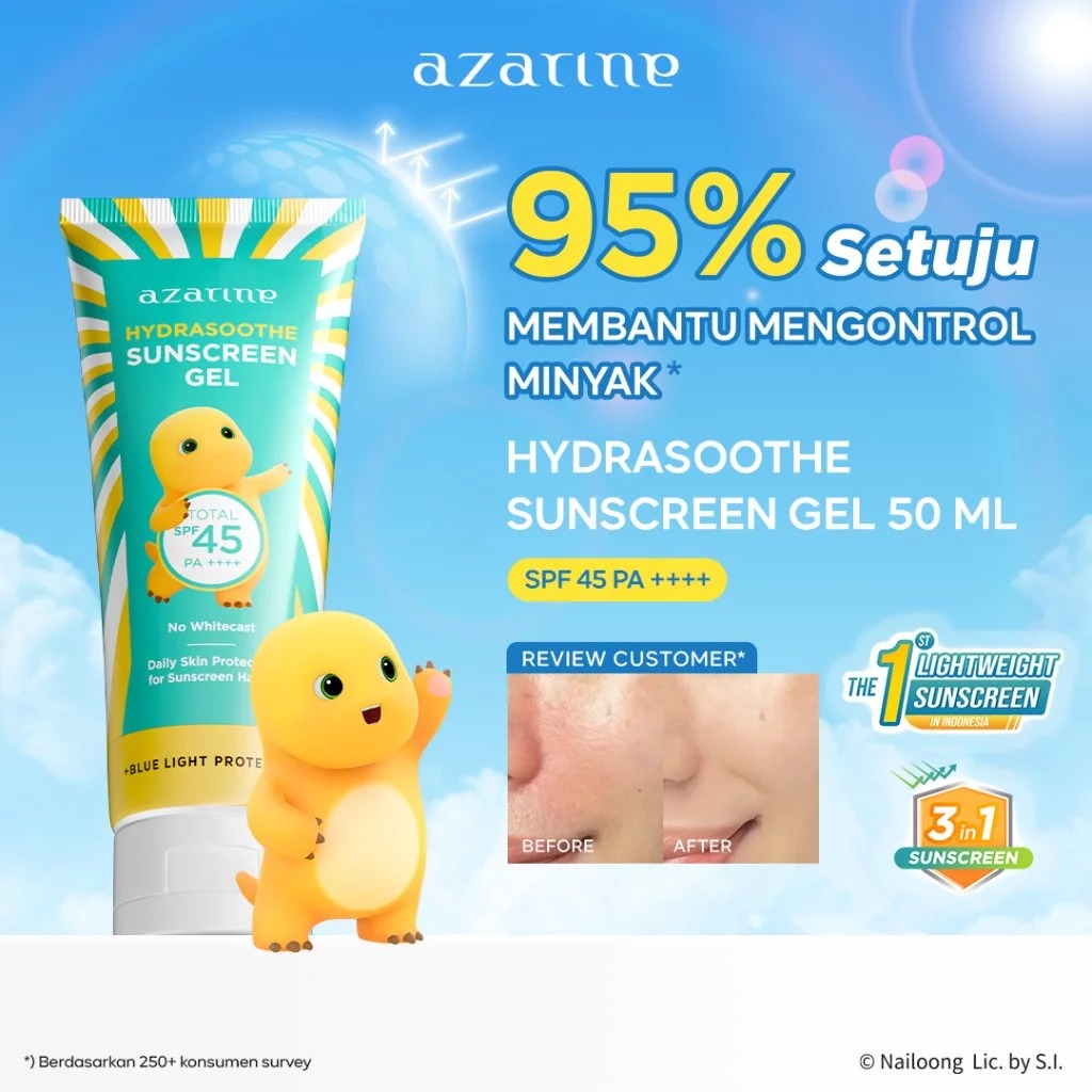 Azarine Herbal Essential Hydrasoothe Sunscreen Gel SPF 45 PA++++ 50ml