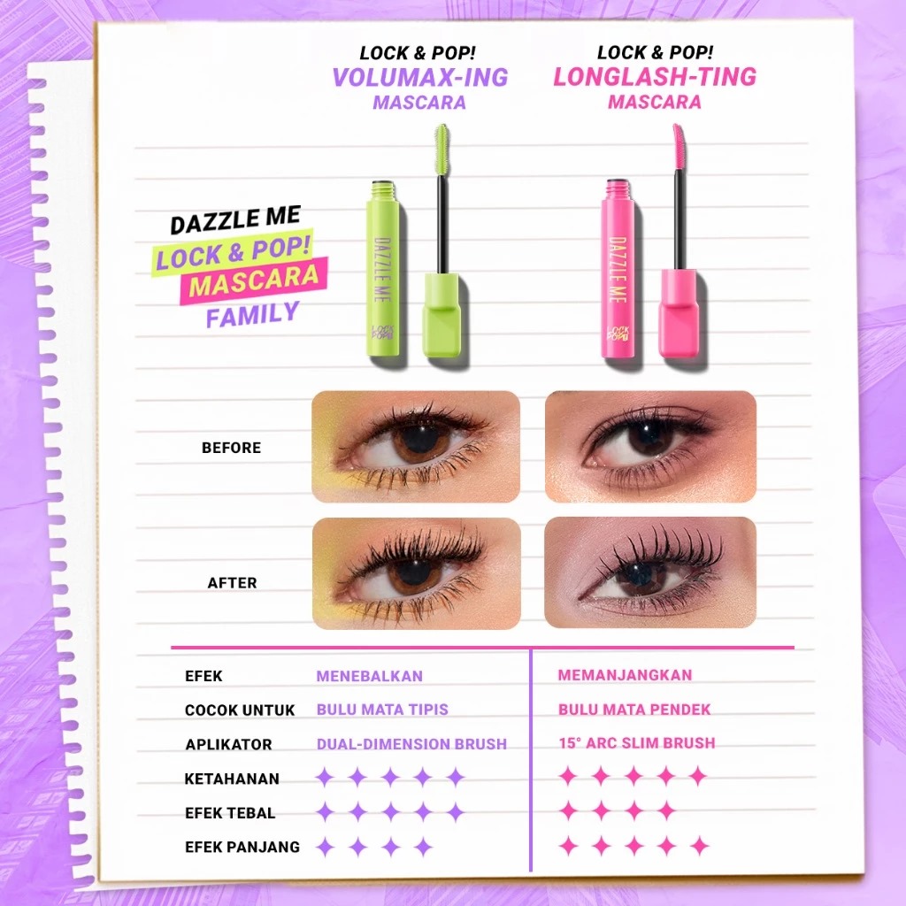 Dazzle Me Lock&Pop! Longlash-ting Mascara 7gr