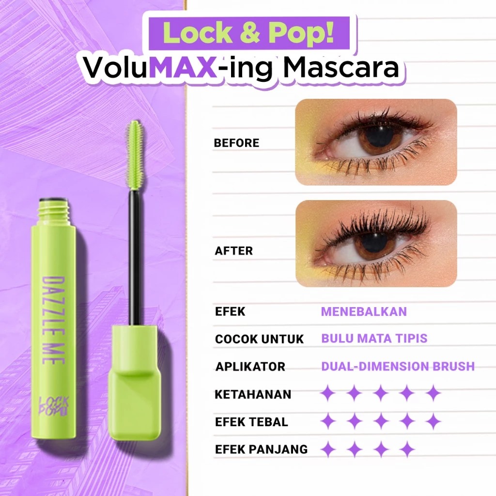 Dazzle Me Lock&Pop! Volumax-ing Mascara 7gr Dazzle Me Lock&Pop! Volumax-ing Mascara 7gr